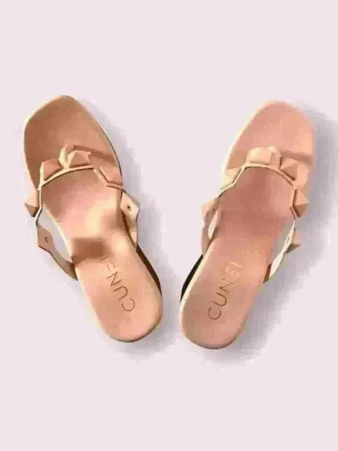 Pastel Pink Studded Wedges - cunei